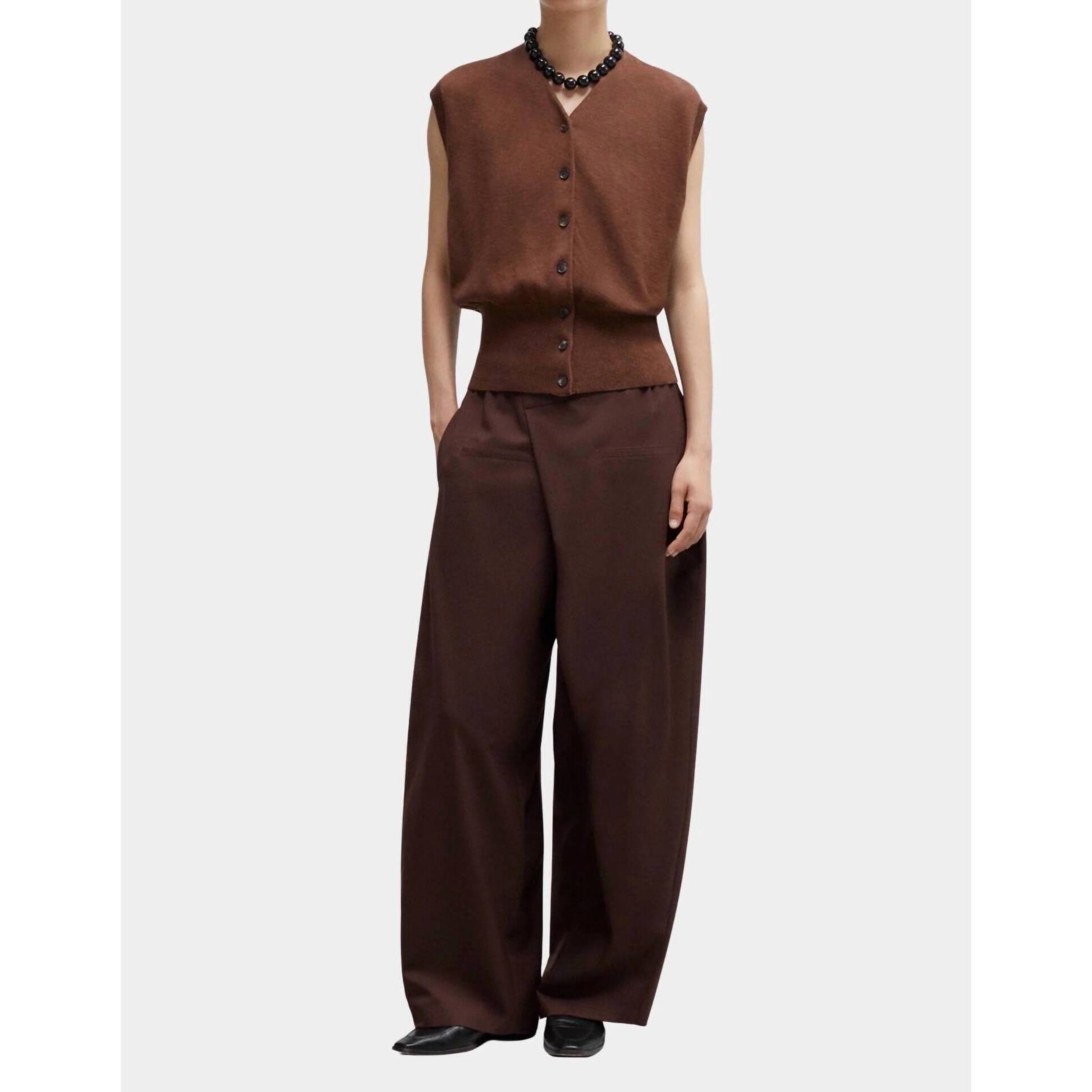 New Cordera Flecked Cotton Waistcoat In Russet — image 2 of 4